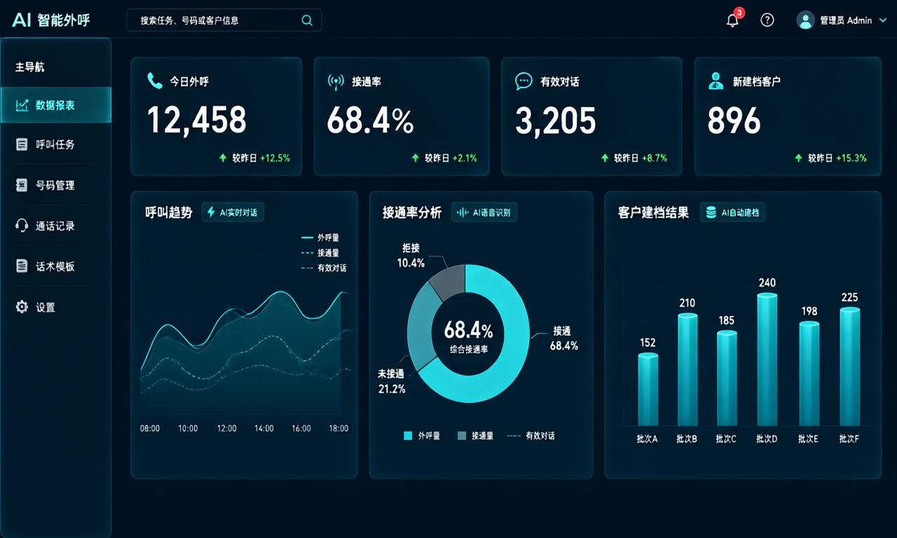 AI 智能外呼原型图