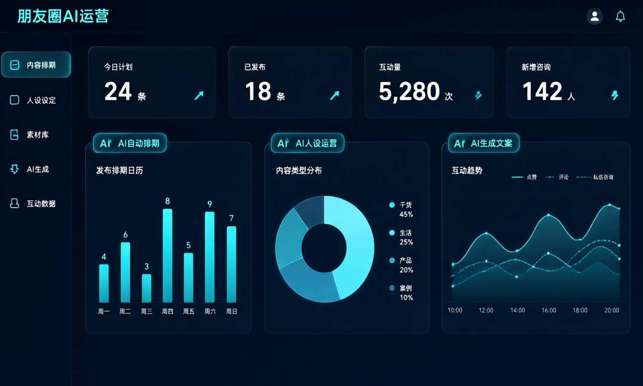 朋友圈 AI 运营原型图